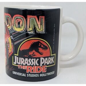 Vintage 1997 Universal Studios Jurassic Park Ride Jeff‎ Gordon Racing Coffee Cup